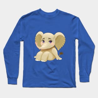 Baby elephant with cute eyes Long Sleeve T-Shirt